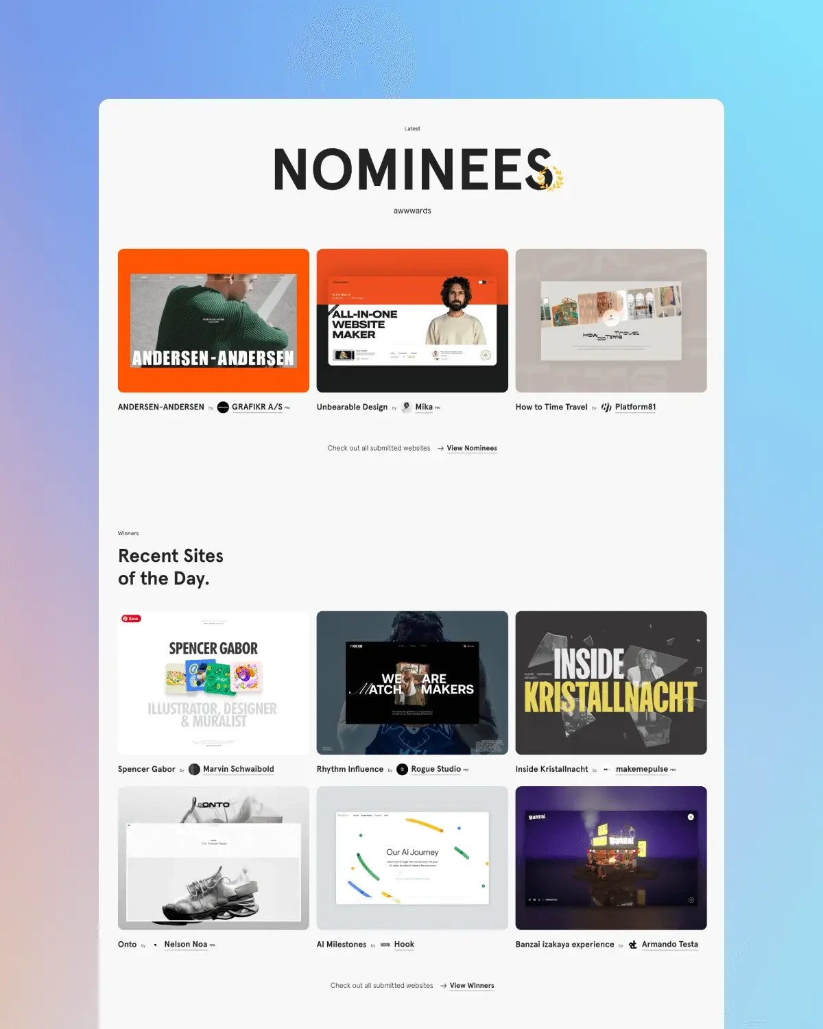 Awwwards website screenshot by Designpiq