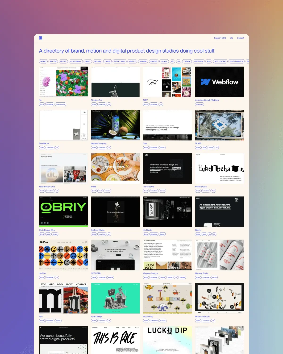 DoingCoolStuff website screenshot by Designpiq