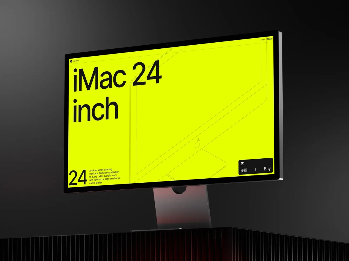 Another perspective of the MacBook Air mockup on a dark grid surface, providing a realistic environment for web and app design showcases.